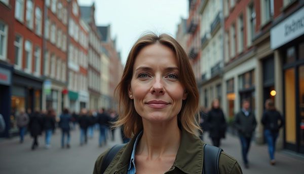 Een vrouw in de mid-vijftig, verdiept in een datingapp. regio's waar rijpe vrouwen die sex willen actief zijn