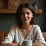 Ontmoet Turkse Vrouwen voor Sexdating - Vind je Perfecte Match Een jonge vrouw geniet van een gesprek in een gezellige café